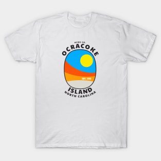 Ocracoke Island, NC Summertime Vacationing Abstract Sunrise T-Shirt